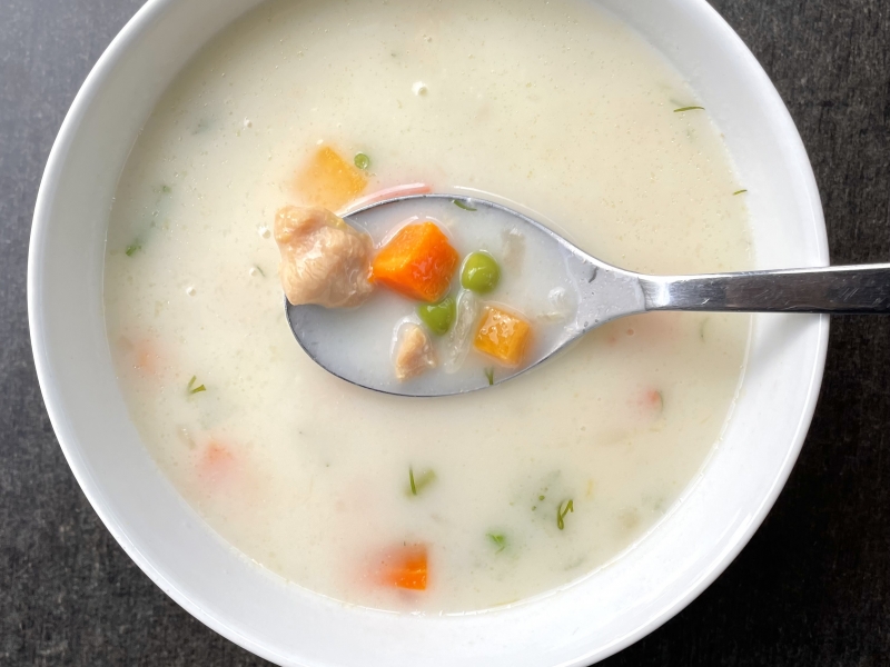 Tejszínes-kapros raguleves